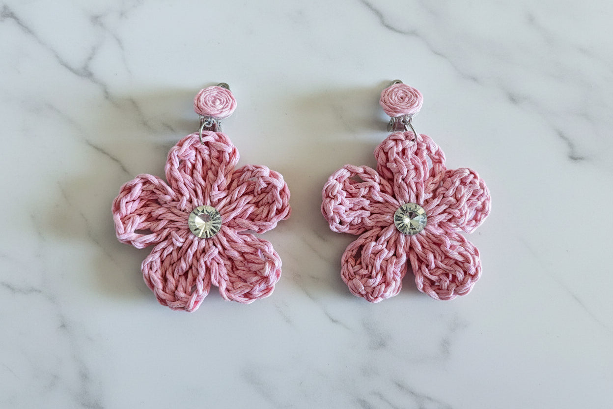Women’s Handmade Daisy Earrings – Dennis M Crystal Floral Design