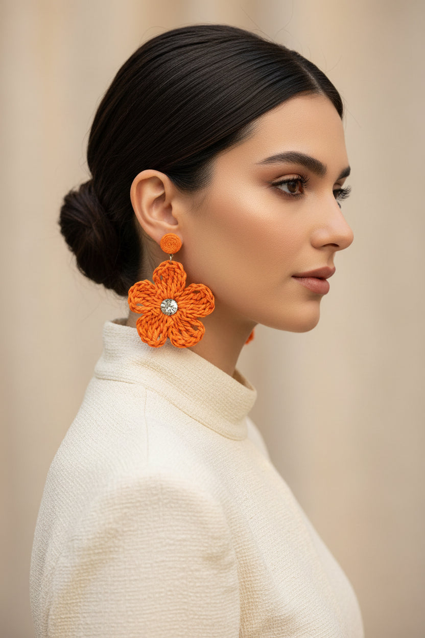 Women’s Handmade Daisy Earrings – Dennis M Crystal Floral Design