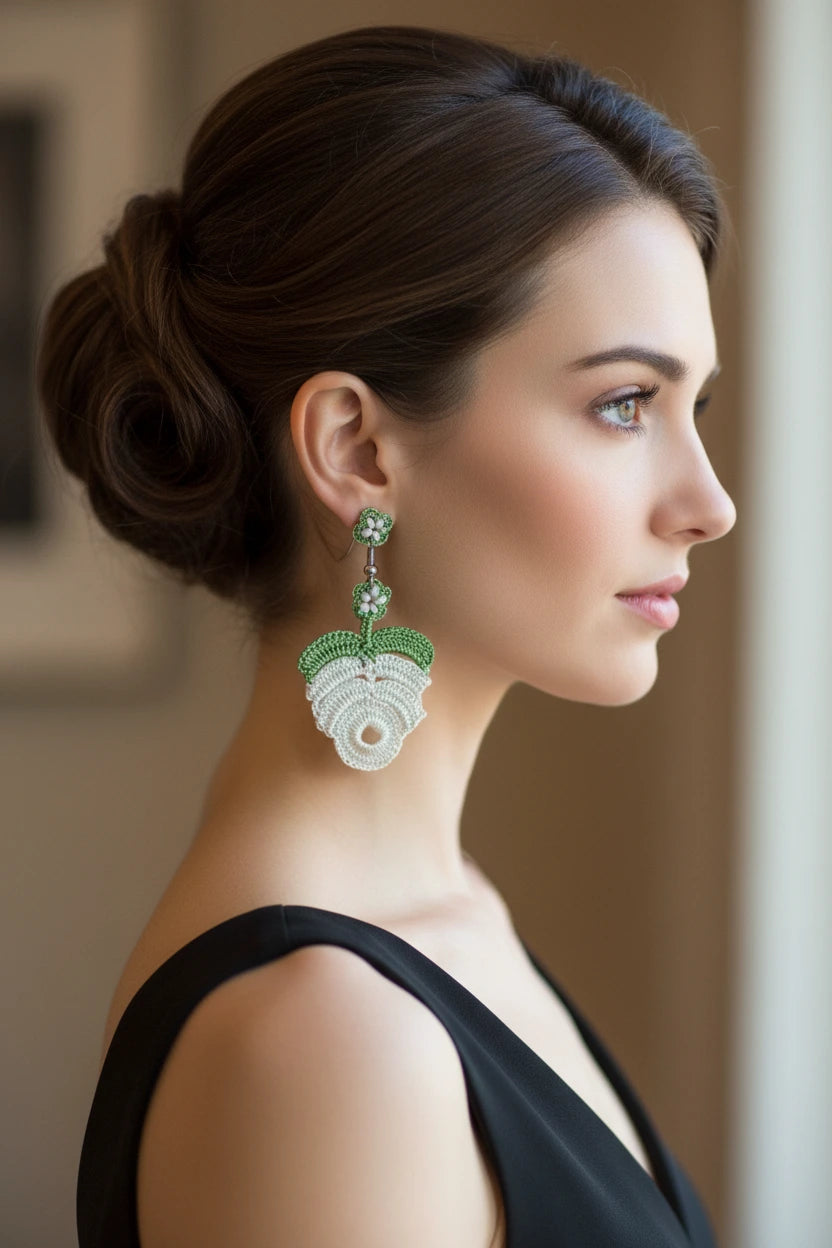 Women’s Handmade Cactus Bead Earrings – Boho Seed Bead Design