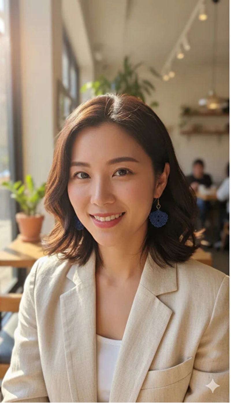 Women’s Handmade Blue Crochet Earrings – Boho Thread Hoop Design