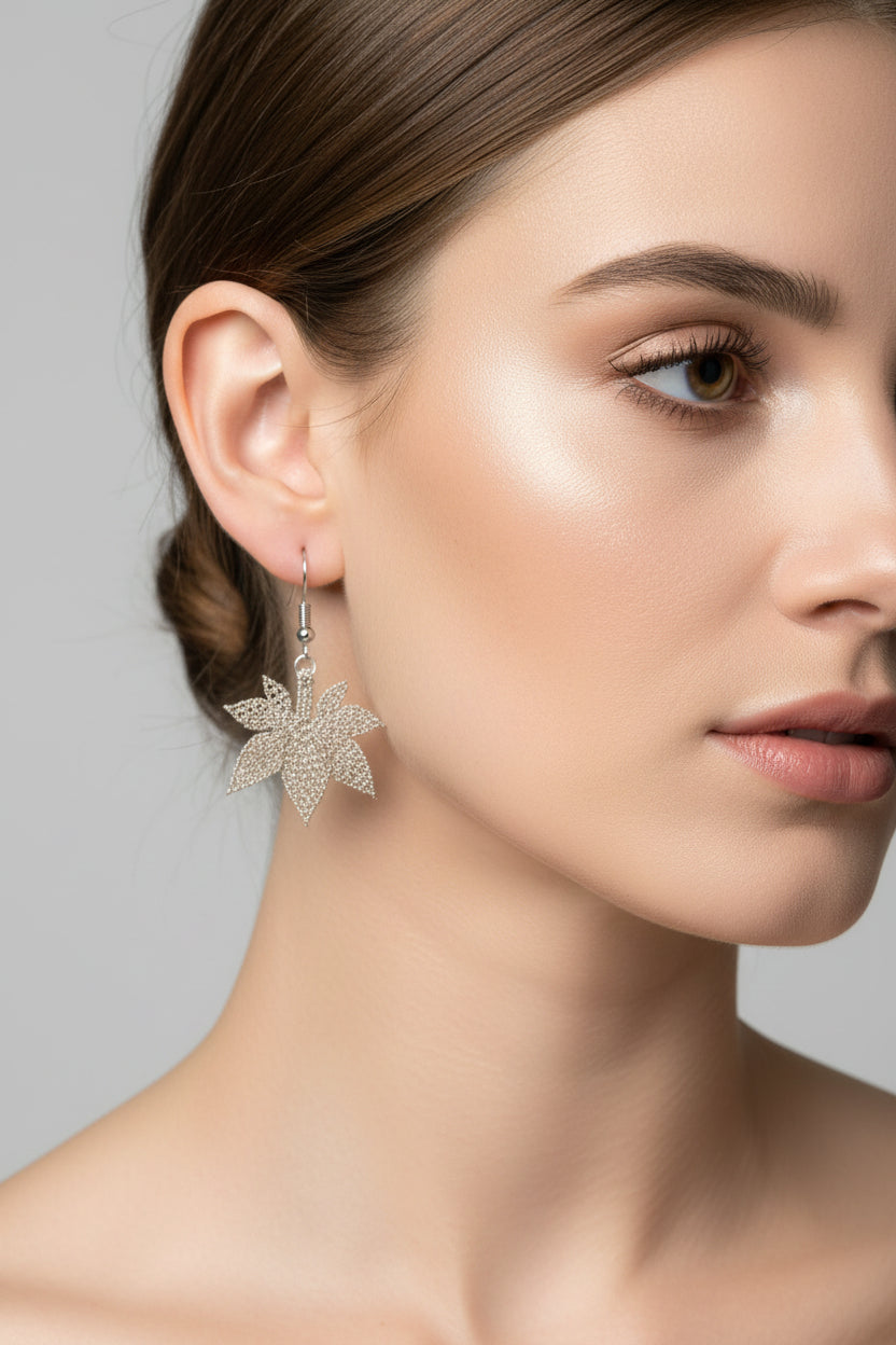 Handmade Floral Dangle Earrings