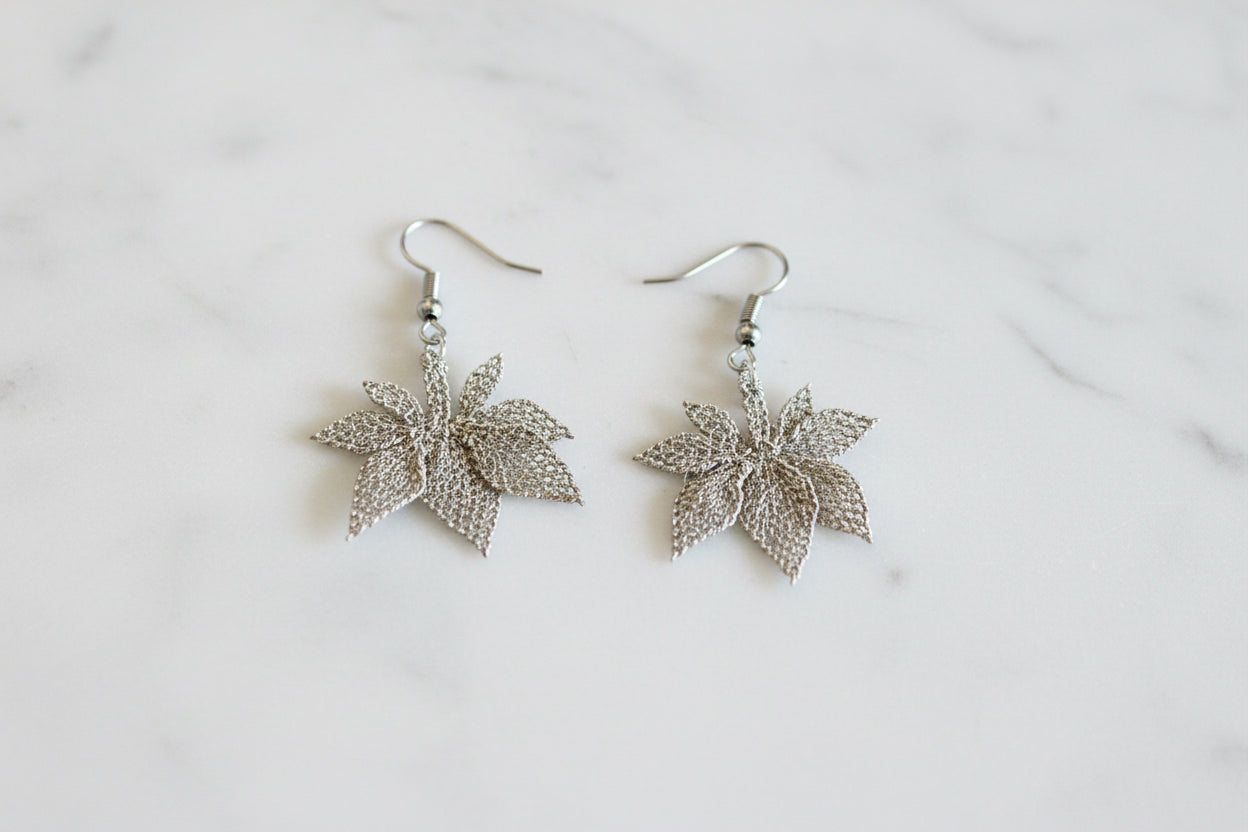 Handmade Floral Dangle Earrings