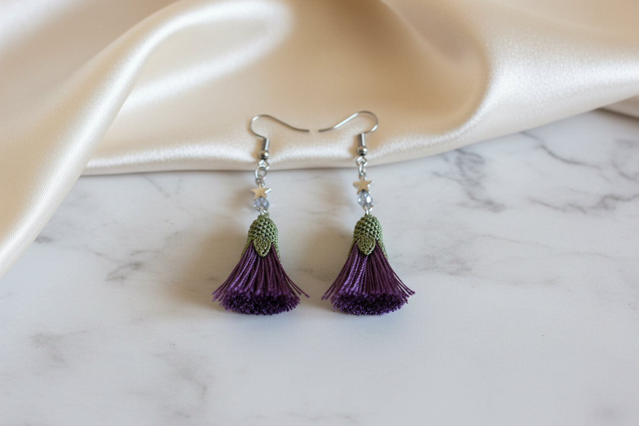 Handmade Tassel Dangle Earrings for Women 