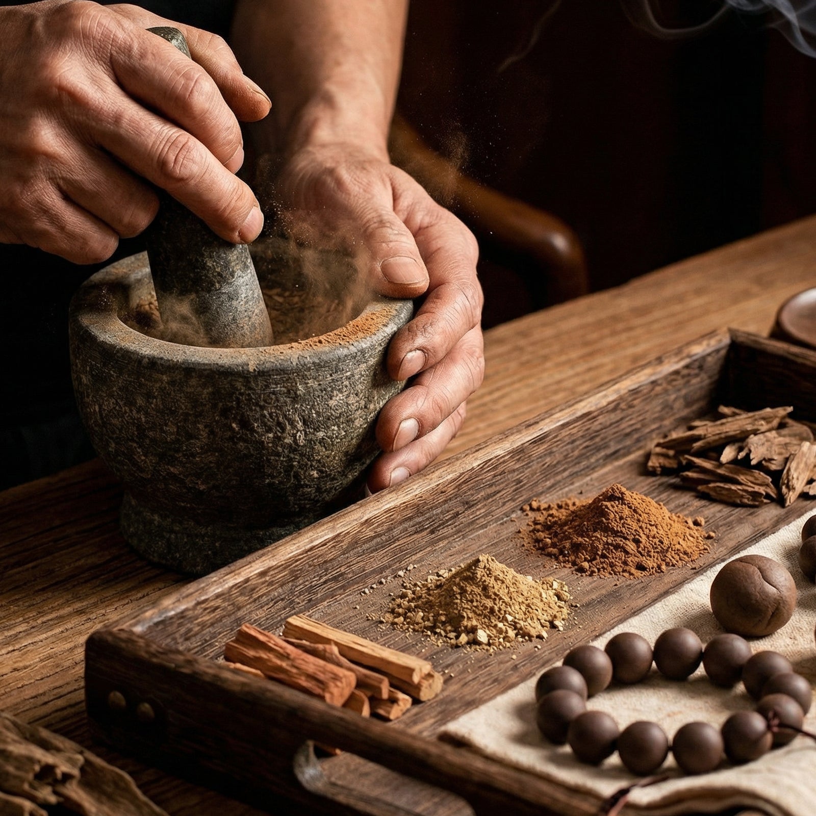 Chinese Herbal Bracelet | Traditional Herbal Bead Jewelry