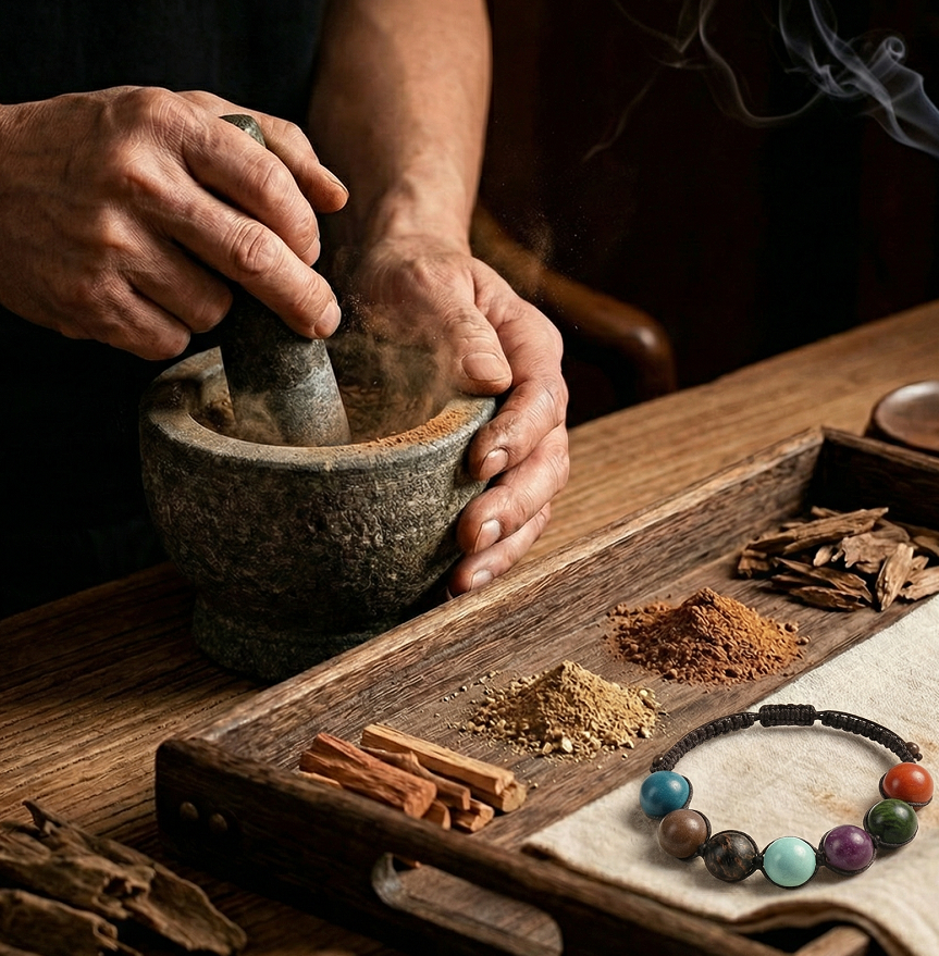 traditional herbal bead jewelry