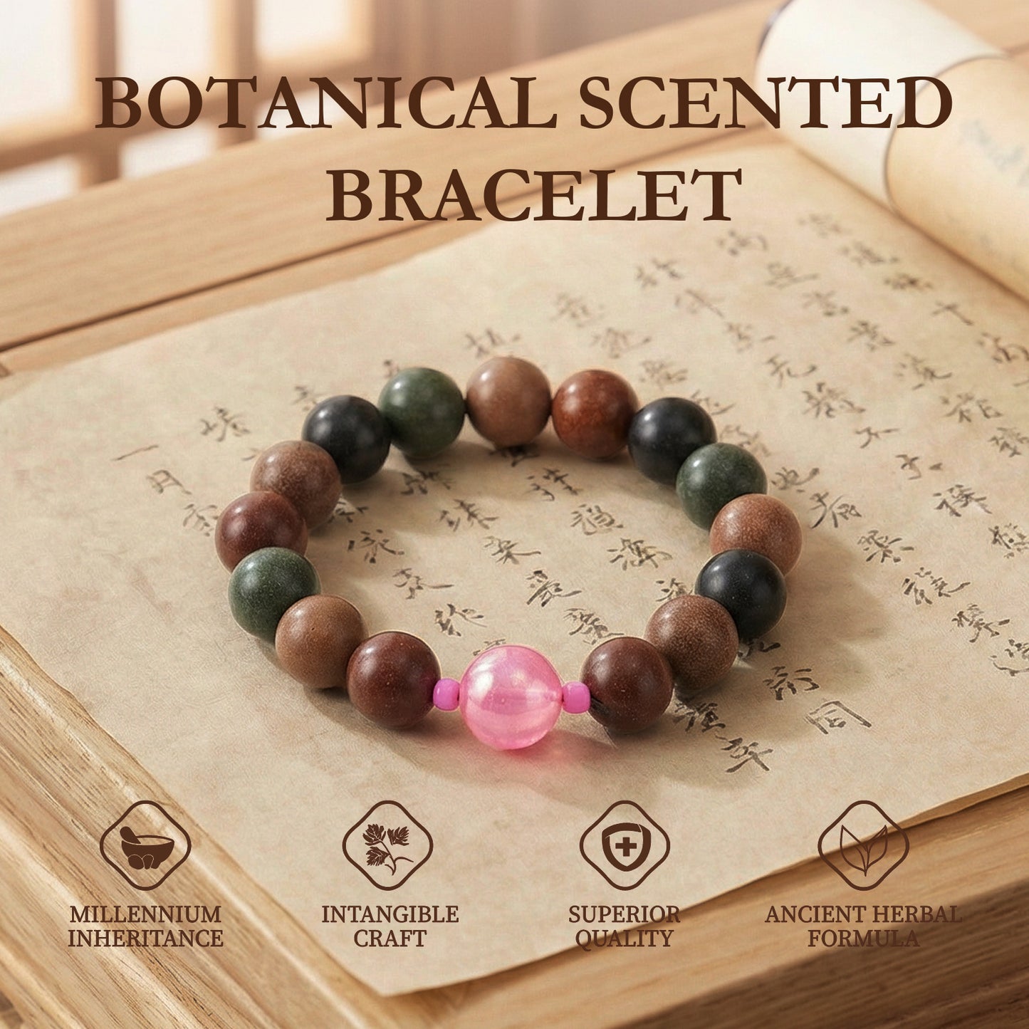 Chinese Herbal Bracelet | Traditional Herbal Bead Jewelry